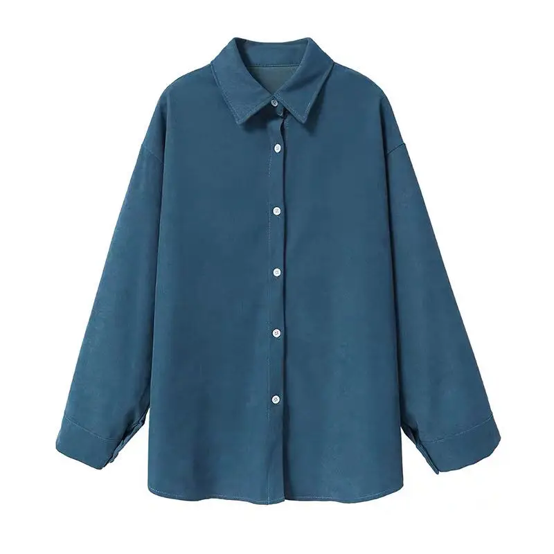 

New Women Blouses 2021 Spring Autumn Solid Color Blouse Loose Casual Women Tops Shirts Blusas Camisas Mujer 6 Colors Y408