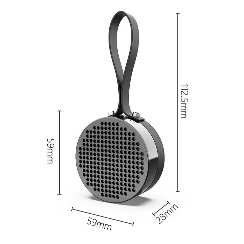 

Wireless Bluetooth Speaker Ultra Mini Bass Audio HiFi Multi-function Metal Portable Outdoor Personality Waterproof Speaker
