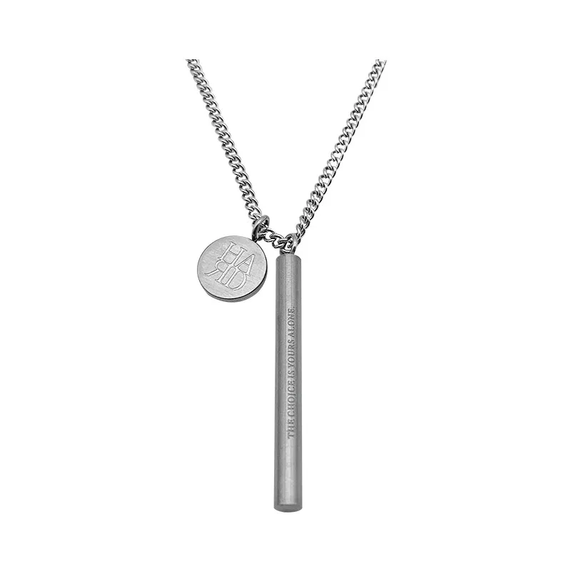 Новинка минималистичное панк ожерелье из титановой стали в стиле хип хоп с