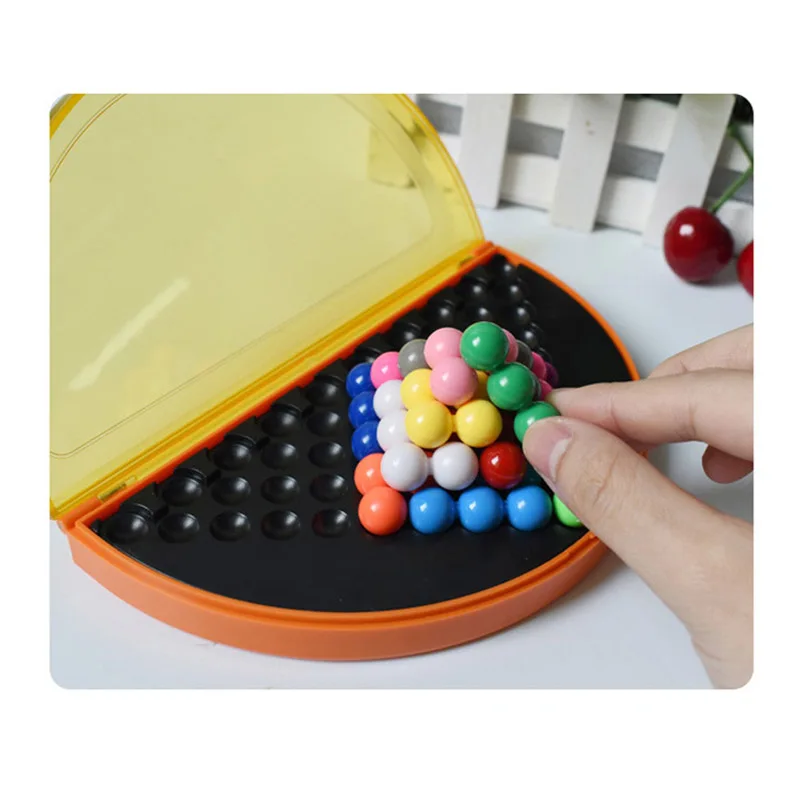 

Детский развивающий 3D-пазл-пирамида с бусинами