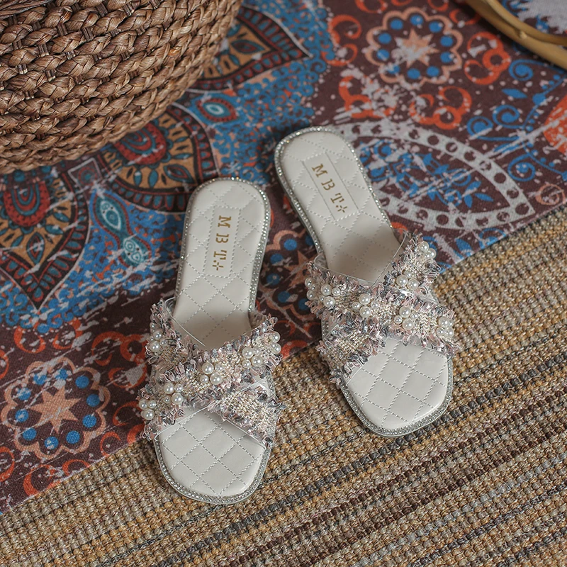 

Women's flip flops 2021 The New fashion Casual sandals Round Head Comfortable Open toe sandals Flat shoes Shallow shoes