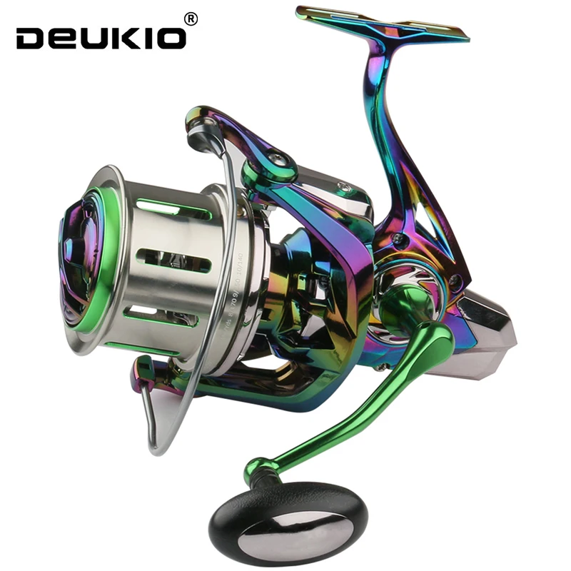 

Deukio Long Casting Fishing Wheel 8000 10000 12000 Sea Boat Fishing Trolling Reel Metal Slow Jigging Reel Max Drag 30KG