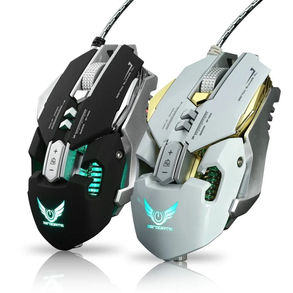 Игровая мышь X300GY USB Проводная Конкурентная игровая мышь Механическая игровая мышь регулируемая 4000 dpi 7 программируемых кнопок светодиодный с подсветкой