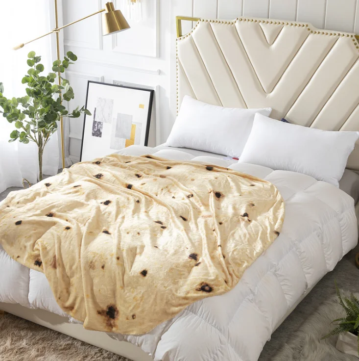 

Custom Plush Tortillas Blanket Coral Blanket Tortilla Blanket Flannel Blanket Rolled Blanket Blankets for Beds