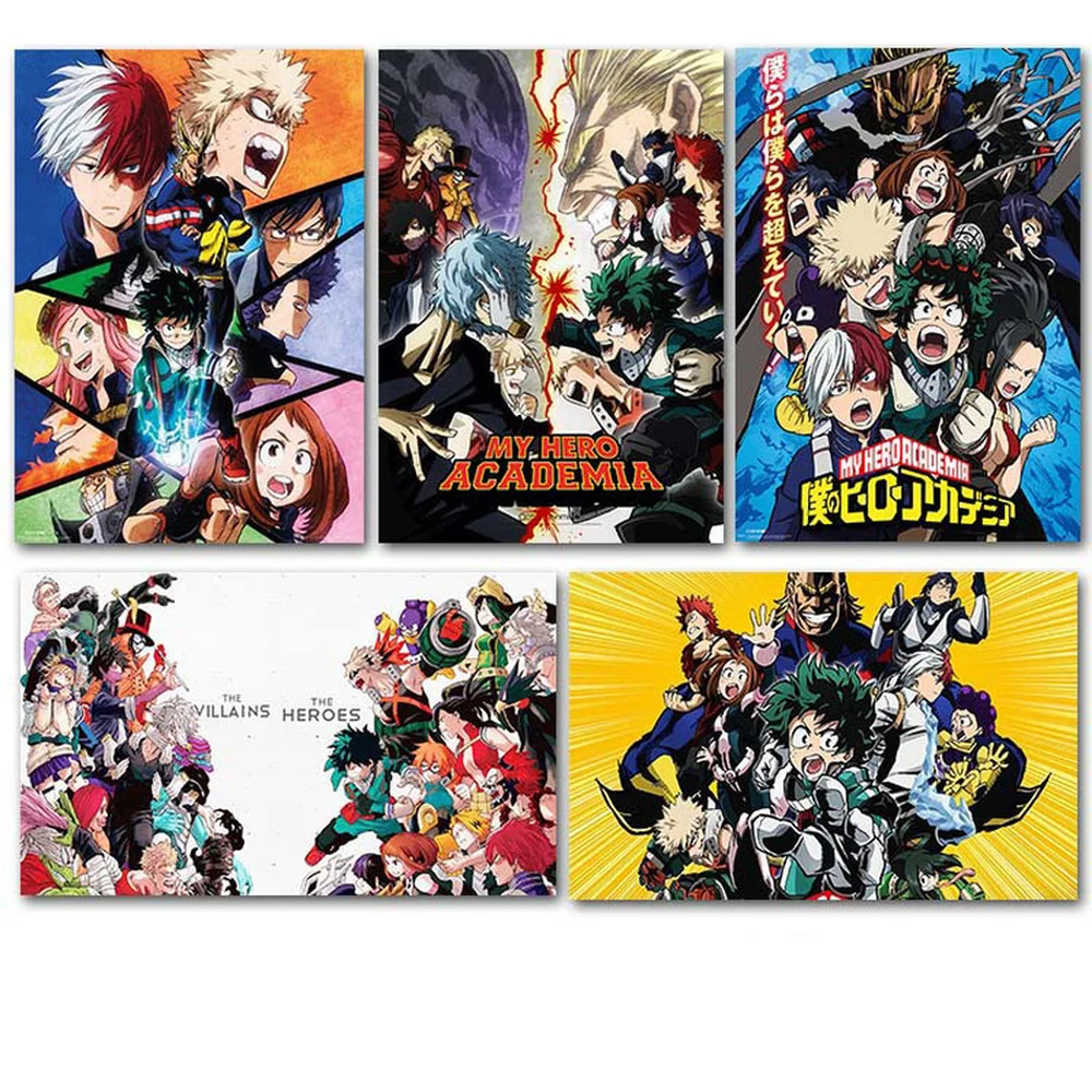

5D DIY Embroidery Diamond My Hero Academia Picture Animation Home Decor Painting Full Round Drill Handmade Cross Stitch Wall Art