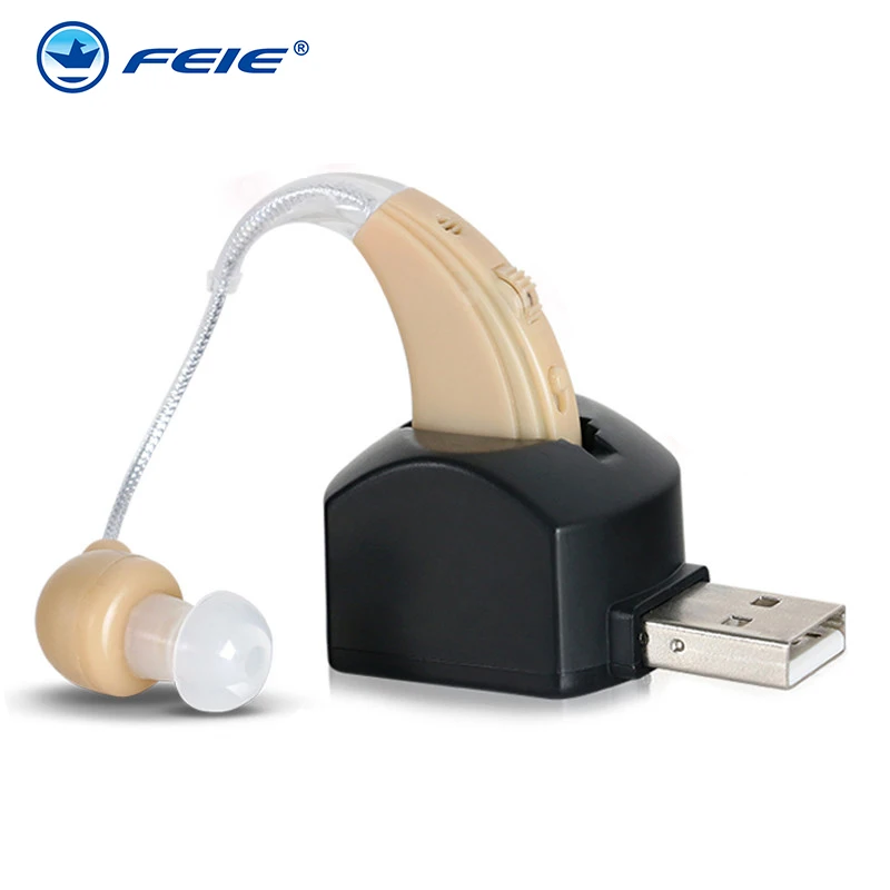 

Rechargeable Ear Hearing Aid Device Sound Amplifier Enhancement Digital Hearing Aids BTE For Elderly Deaf Hearing Loss S-109