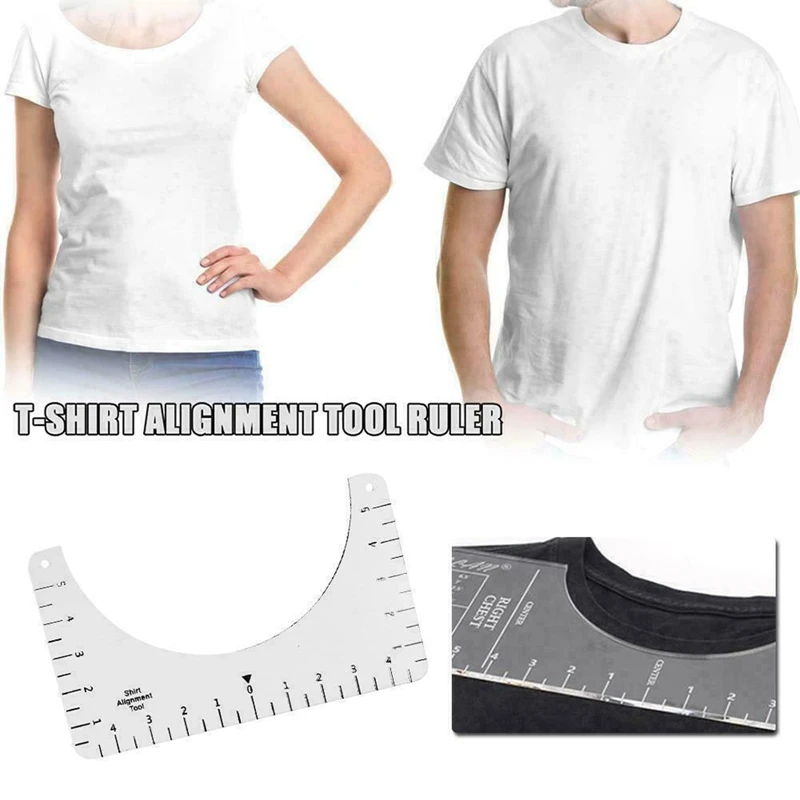 

T-Shirt Ruler Guide Vinyl T-Shirt Ruler Guide Alignment Tool T-shirt Calibration Ruler Centering Guide Tailor Sewing Accessories
