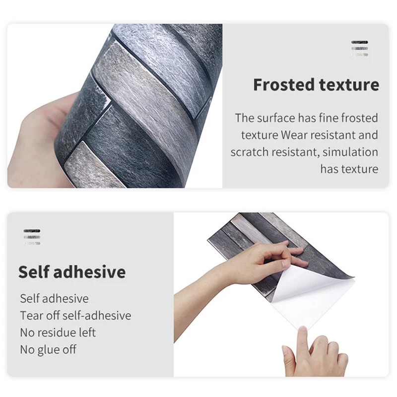 6 шт. ретро промышленного ветер самоклеящаяся плитка Стикеры древесины фон стены