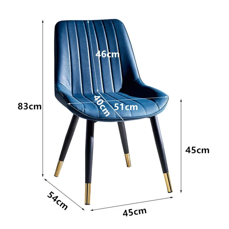 

Nordic Dining Chair Home Restaurant Dining Chairs Modern Minimalist Stool Backrest Leather Iron Bedroom Desk Chair Makeup Chair