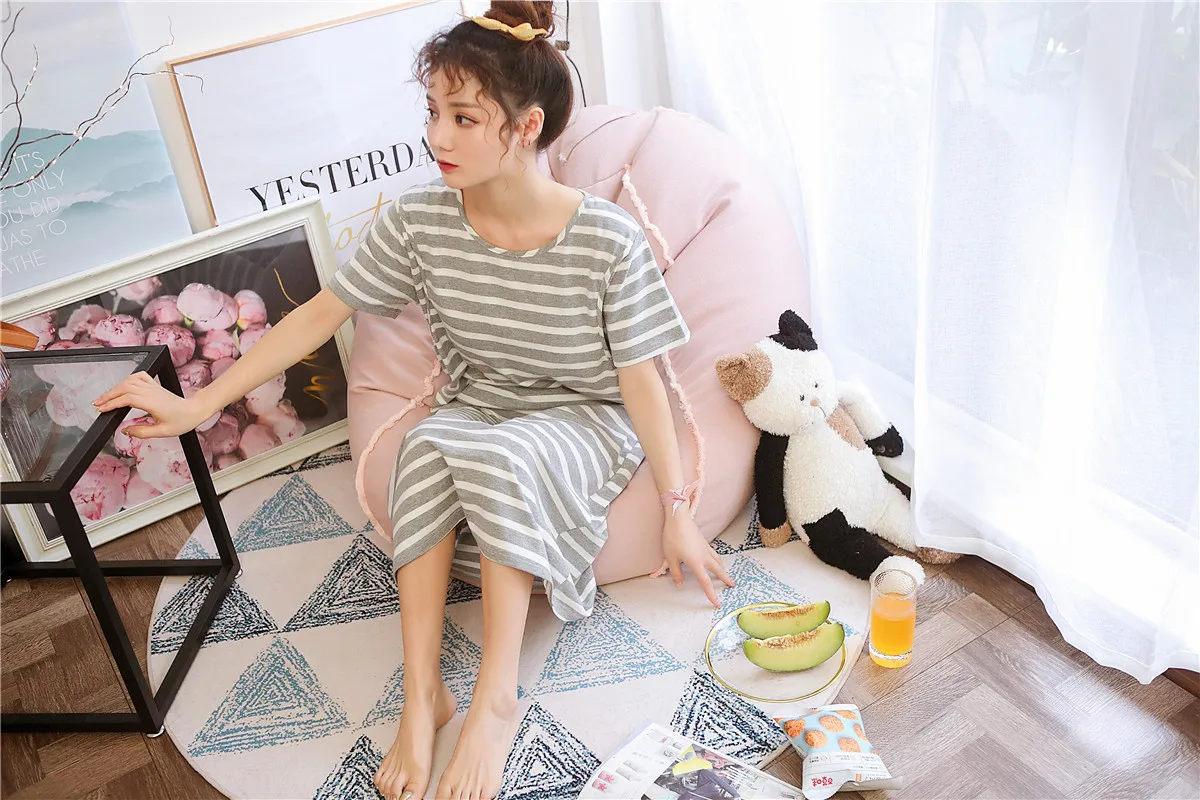 Maternity Breast Feeding Nursing Nightwear For Pregnant Nursing Nightdress Maternity Breastfeeding Nightgown Pregnancy Sleepwear