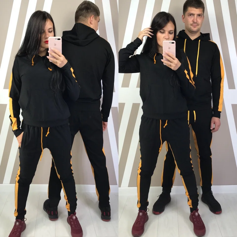ZOGAA Новые мужские и женские спортивный костюм толстовки с капюшоном топы штаны из