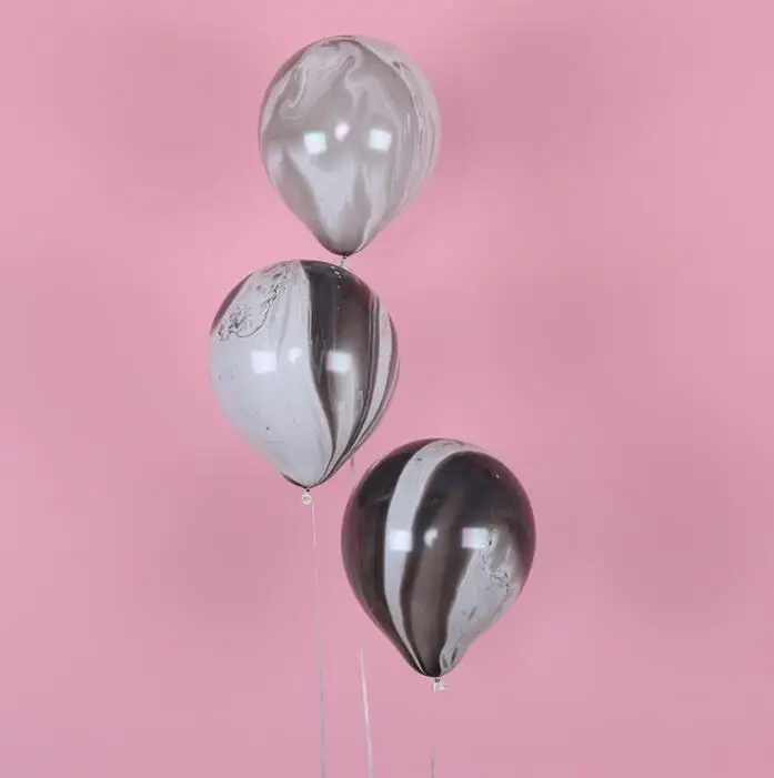 Black marble 10 шт 10-дюймовые латексные шары с рисунком зебры, леопарда, тигра, лодыжки, тема животных, вечерние украшения для дня рождения, свадьбы, принадлежности для детского душа - Цвет: Black marble