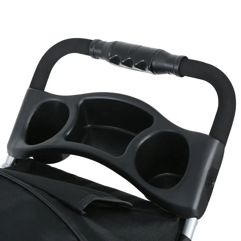 

Yonntech Pet Stroller Cart Puppy Dog Cat Travel Foldable 3 wheels Trolley Pet Outdoor Jogger Pushchair