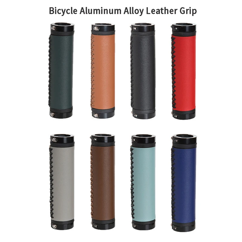 

1 Pair Bicycle Handlebar Grips Soft Leather Mountain Road Bike Handle Bar Cover