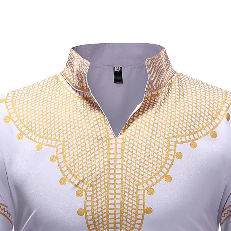 African Traditional Clothes Bazin Dress Male 3D Print Embroidery Full Sleeve Tops Shirt Riche Africa for Man | Тематическая одежда