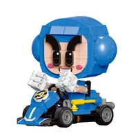 kart series a collection of game characters dolls preserved eggs and novice racing cars building blocks mini model bricks toys