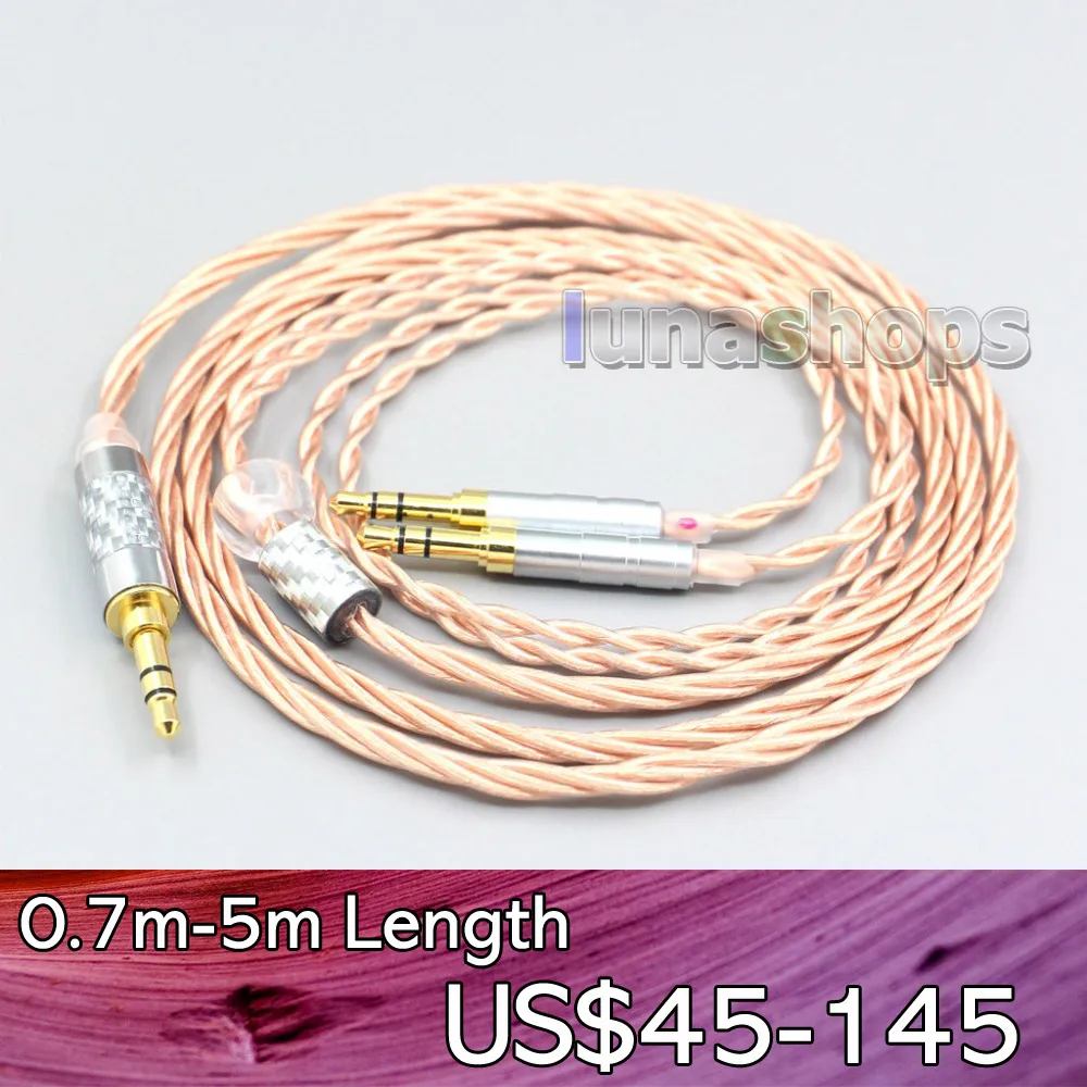LN007074  Silver Plated OCC Shielding Headphone Cable For Focal Clear Elear Elex Elegia Stellia