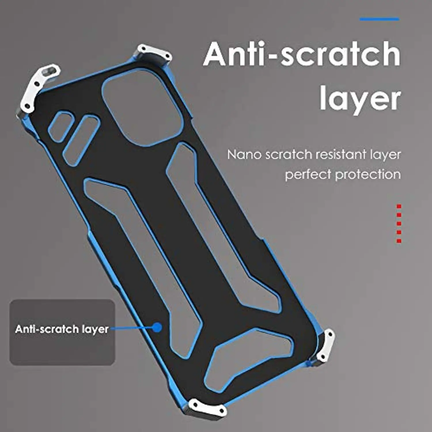 Shockproof Anti-Fall Anti-Slip Armor Aluminum Metal Phone Case for iPhone 11 Pro Max XR XS X 6 6s 7 8 Plus Cover Bumper |