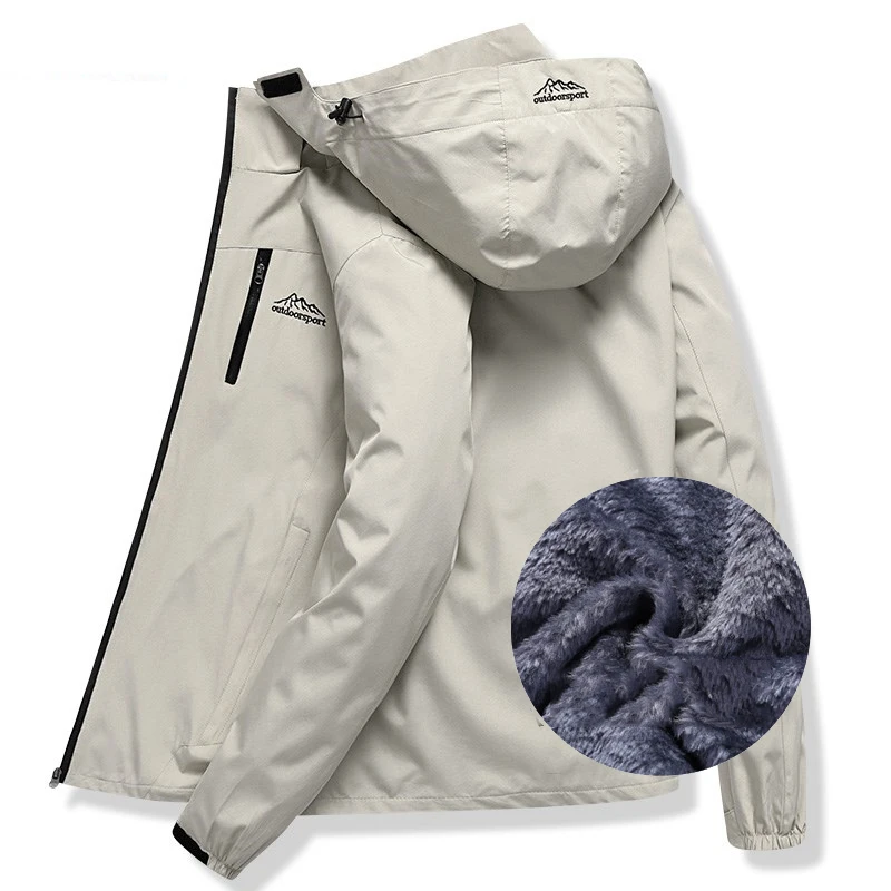 Мужская зимняя водонепроницаемая куртка из флиса теплая брендовая для активного