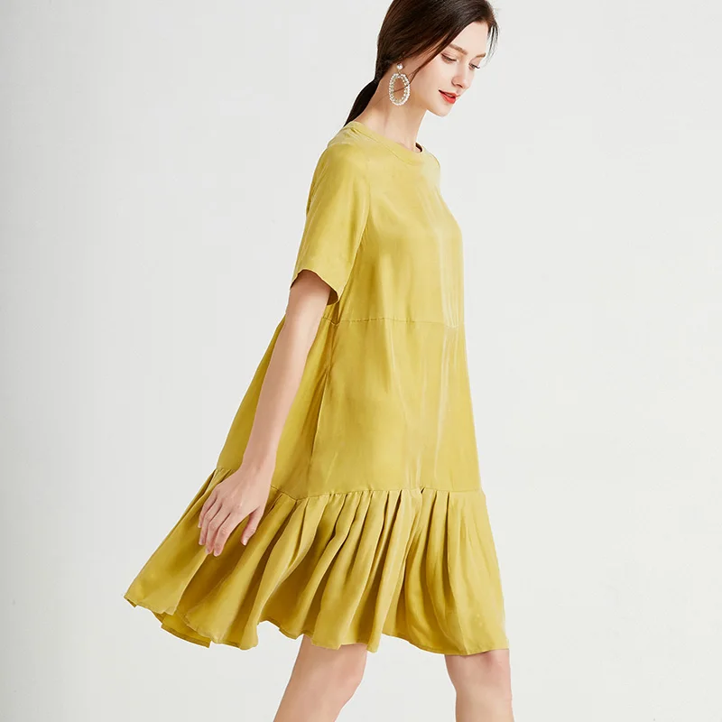 Vestido holgado informal de manga corta para mujer, ropa para fiesta bohemia, trabajo, playa, 4XL, verano, 2021