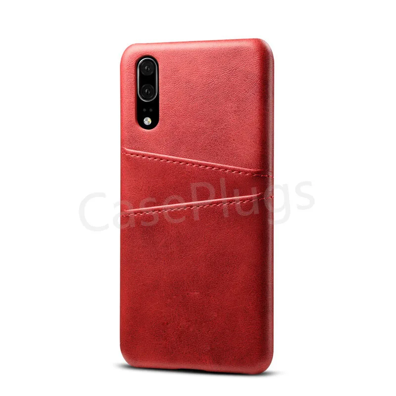 Для huawei P30 Pro P30 Lite чехол для кредитных карт винтажный PU кожаный кошелек чехол для huawei mate 20 Pro отделения для карт жесткий чехол Fundas - Цвет: Wine