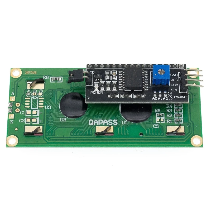 10 шт. ЖК-дисплей 1602 + I2C Модуль синий/желто-зеленый экран IIC/I2C межсоединений