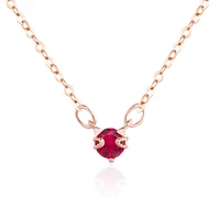 14k rose gold pierscionki pendant bizuteria gemstone real natural red ruby treasure pendant necklace jewelry pendant females