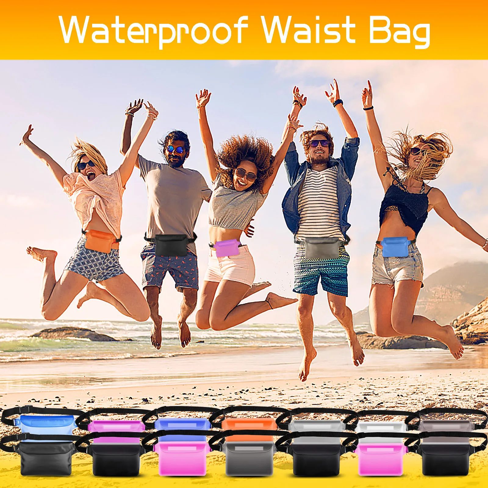 

Комплект из 2 предметов Водонепроницаемый Плавание ming сумка, Регулируемая посадка на талии; Сумка для воды гребли и подводного плавания с ды...