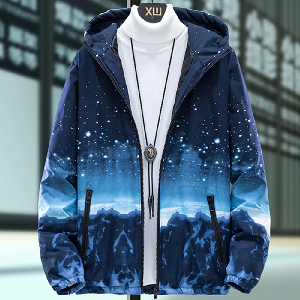 Covrlge Men's Padded Jacket Men Autumn Winter Korean Version Trend Cotton-padded Coat Men's Thickened Jacket Streetwear MWJ222