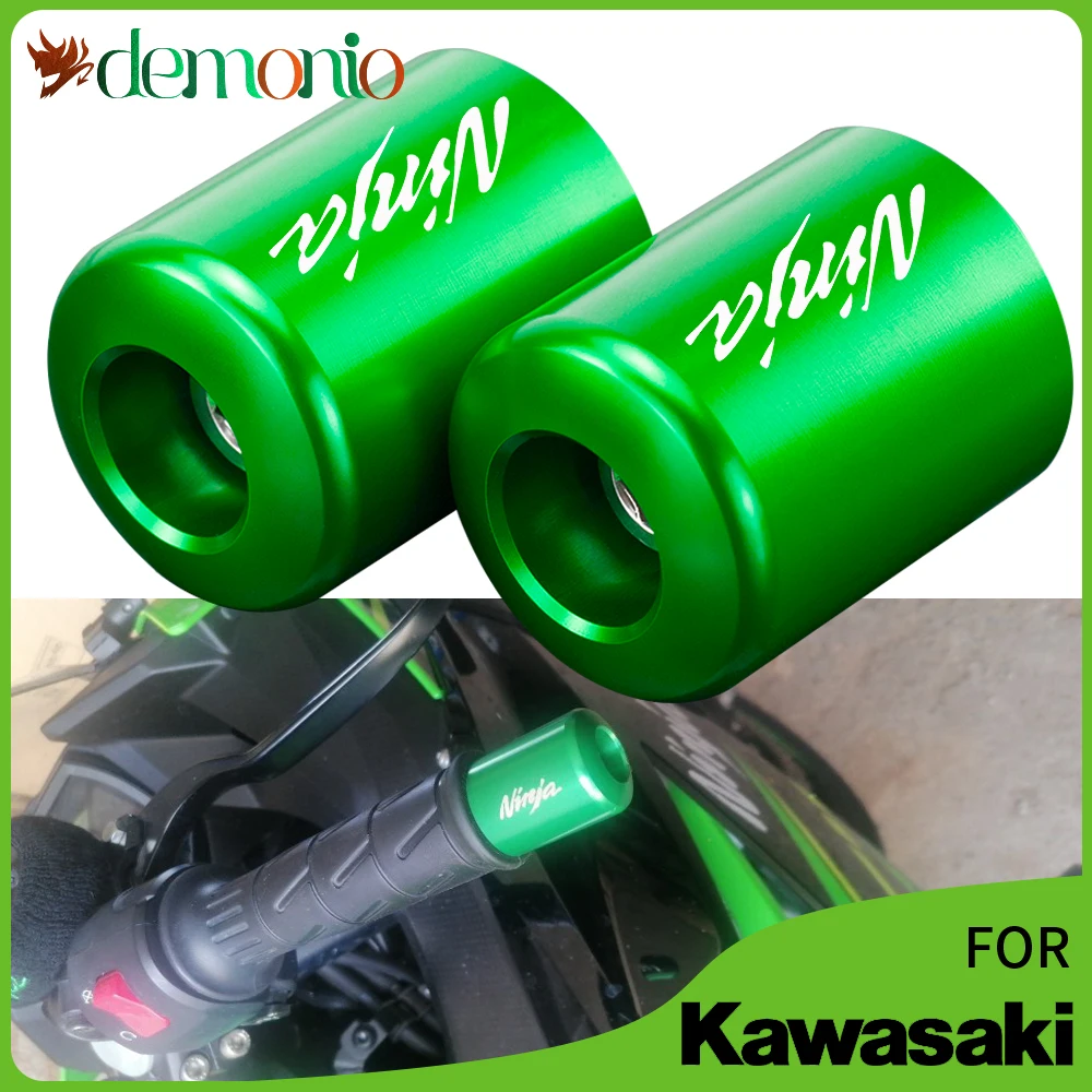 Мотоциклетные аксессуары CNC ручки Концевая заглушка для Kawasaki Ninja 250 300 400 650 1000 400R 250R