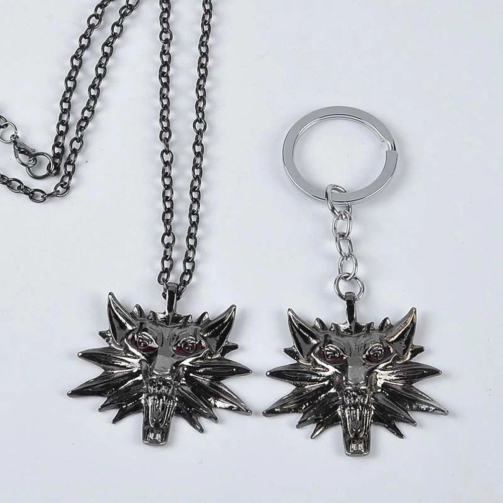 2019 игра ювелирных изделий 3 дикий Волчья Голова Цепочки и ожерелья Для мужчин