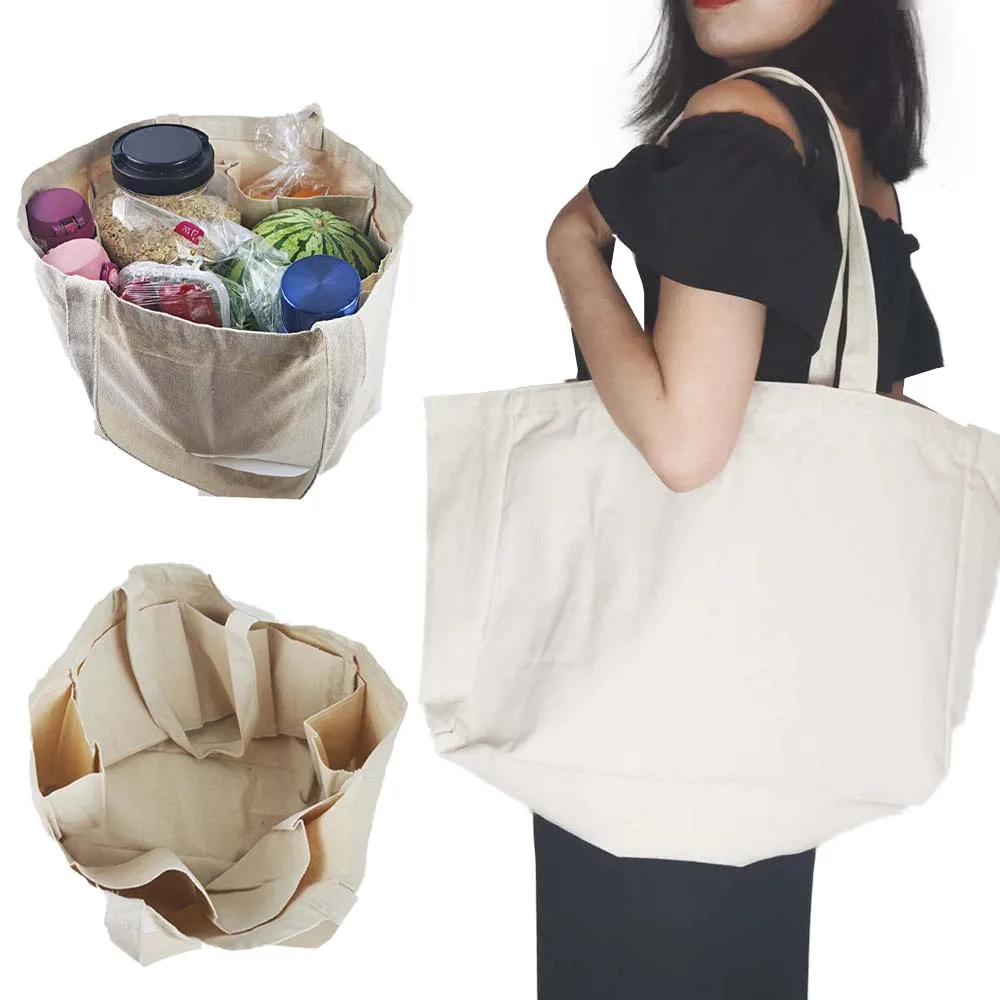 

Canvas Bag Women Big Shopping Bag Canvas Reusable Grocery Bag Canvas Large Tote Bag Cotton Shoulder Bag Women Supermarket Bag