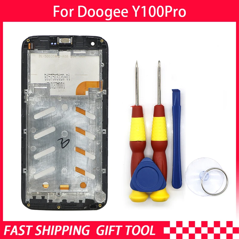 ЖК экран с сенсорным экраном дисплей для Doogee Y100 ProDigitizer в сборе рамкой запасные