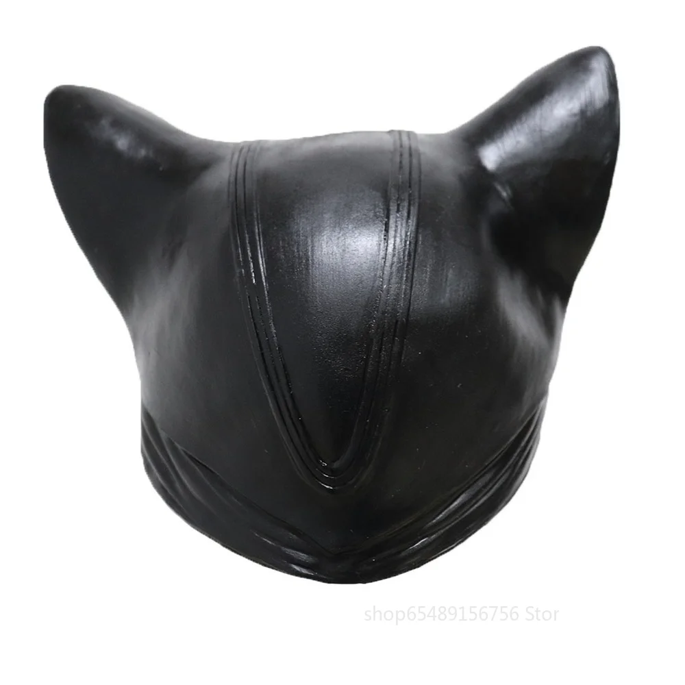 Супергерой Женская Сексуальная Кошка искусственный латексный шлем необычные