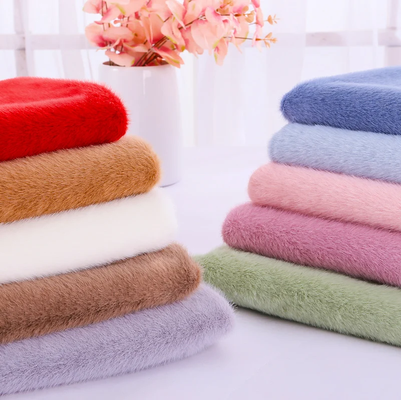 Искусственный мех норки однотонная ткань из искусственного меха утолщенные