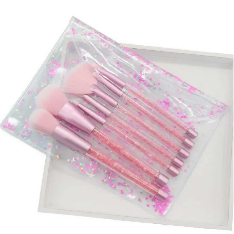 7 шт. блестящие туфли с украшением в виде кристаллов ручкой набор кистей для