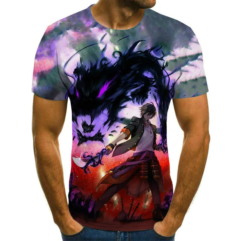 

Animation Men's T-Shirt Fashion 3D Streetwear Summer 2021 Trend New Casual Short Sleeve