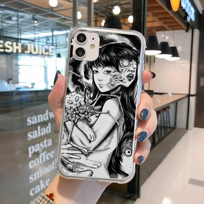 

Japanese horror comic Phone Case Transparent for iPhone 11 12 mini pro XS MAX 8 7 6 6S Plus X 5S SE 2020 XR