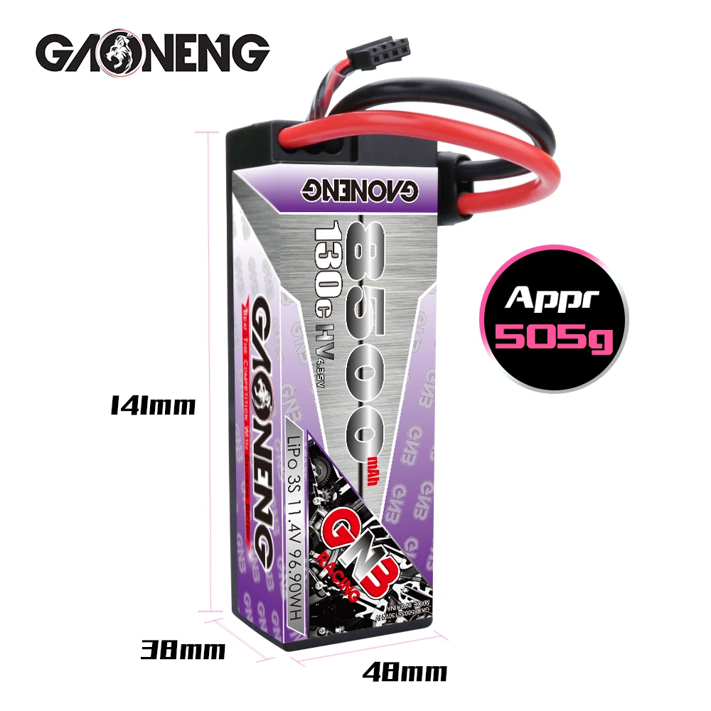 Аккумулятор GAONENG GNB 8500 мАч 3S1P 11 4 в 130C/260C LiHV LiPo с разъемом XT90 для радиоуправляемого