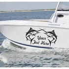 Наклейки с именем корабля, размер под заказ, наклейка для кузова лодки, стильный декор для капота двигателя, рыбалка марлина, декоративные наклейки для лодки