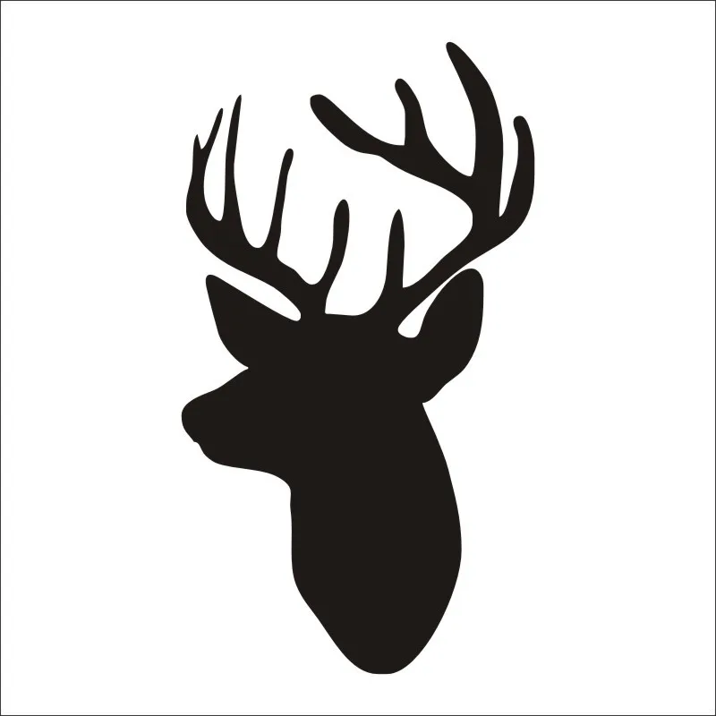 

Black Elk Christmas Decor Stickers Vinyl Mural Home Wall Decals Art Decorations Sticker 32x57cm