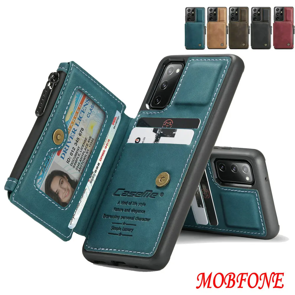 

Zipper Card Holder Case for Samsung Galaxy S10 PLUS S10+ S10E Luxury Matte Leather Cover Bag For Samsung S8 S9 PLUS Note 9 Cases