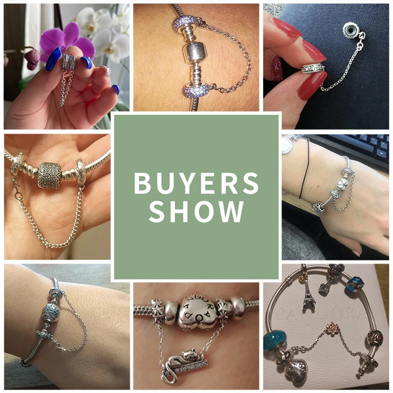 Женский браслет из серебра 925 пробы с бусинами