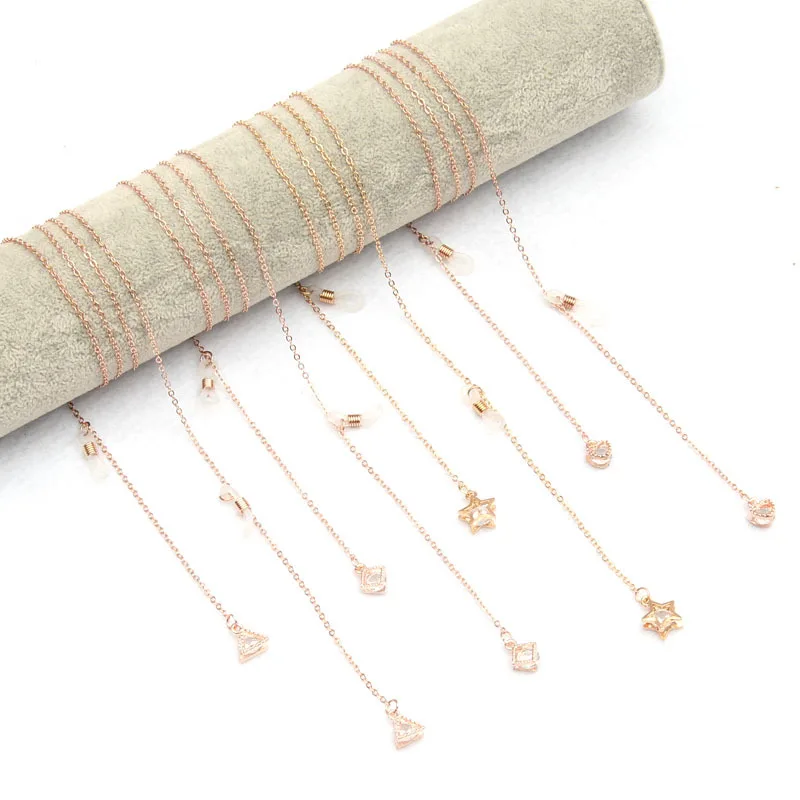 

Fashion Crystal Pearl Sunglasses Mask Chains Holder Cord Lanyard Necklace Glasses Chain Eyewears Jewelry Decoration Gifts