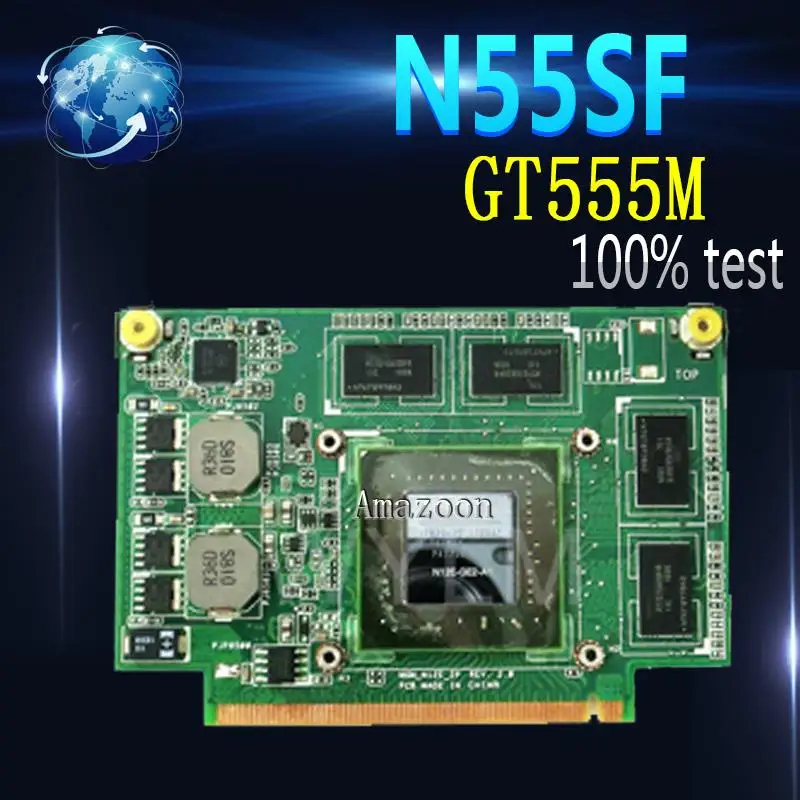 

Видеокарта Amazoon N55SF 1 ГБ для ASUS N75SF N55SF N75SL N55SL GeForce GT 555M для ноутбука, полностью протестированная, бесплатная доставка