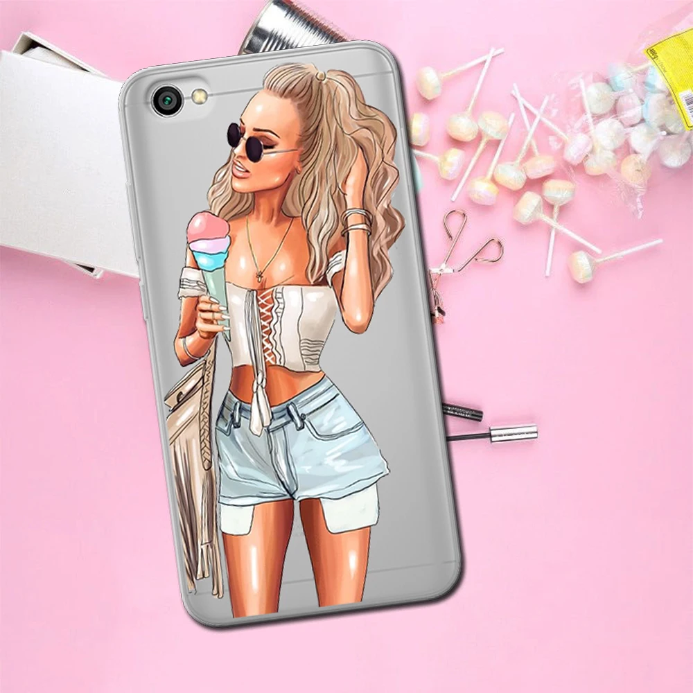 Девушка класса люкс для Xiaomi Redmi Mi 8 6 CC9 A2 Lite 5X 6X A1 6A 4X 4A 5 9 Plus Note 4 5A премьер-профессионал чехол Coque чехол-футляр Капа