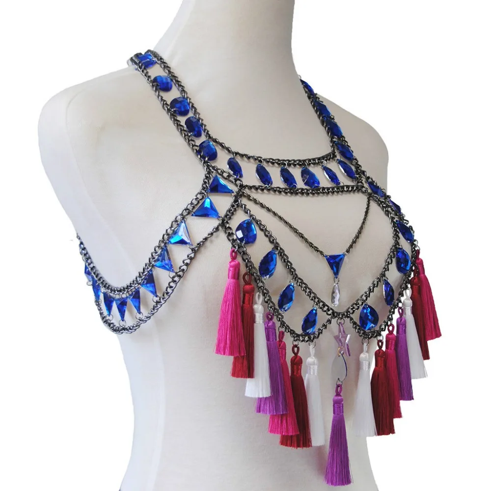 Женская цепочка на талию с кисточками летняя пляжная бижутерия для тела в стиле