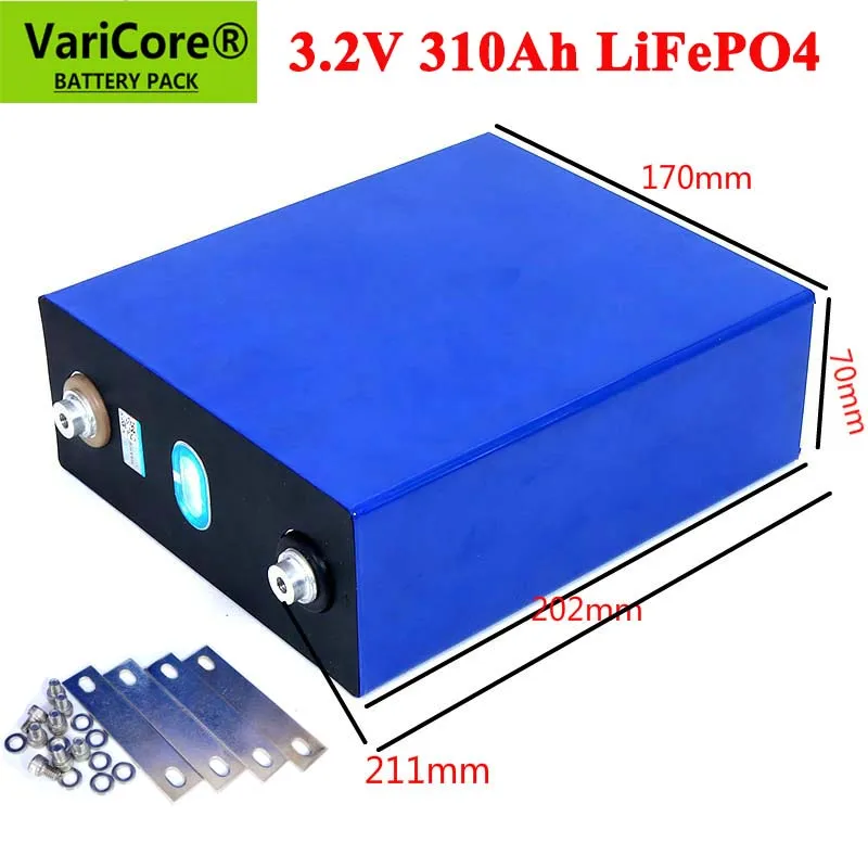 

VariCore 3,2 V 310Ah Lifepo4 перезаряжаемая батарея, литий-железо-фосфатная дорожная Солнечная RV-ячейка 4S 12v 24v, ячейка США/ЕС без НАЛОГА