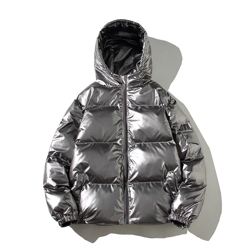

Winter Solid Color Parka Men Thick Hooded Jacket 2020 New Warm Harajuku Coat Male Casual Zipper Jackets Windproof Outwear