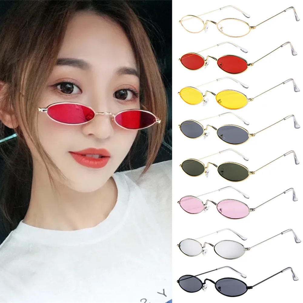 

New Fashion Mens Womens Retro Small Oval Sunglasses Metal Frame Shades Eyewear Fashion Glasses Accessories Outdoor Anti-UV